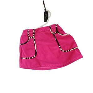 NWOT Gymboree Wild One Velveteen Pink Zebra Trim Skorts 2T